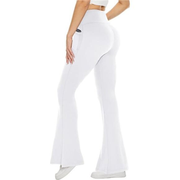 Other - Black Flare Leggings  Crossover Yoga Pants with Pockets Bootcut Flared Leggings